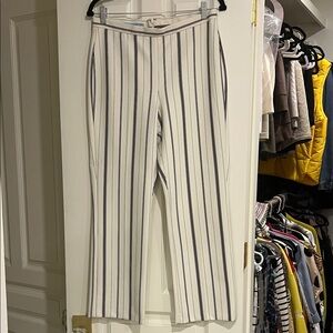 ANTONIO MELANI White and Black Striped Trousers